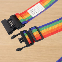 Carry handle on rainbow luggage strap