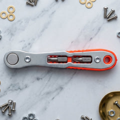 Mini wrench and bit set for tight space repairs