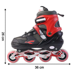 Fitness inline skates with adjustable straps