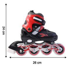 Fitness inline skates with adjustable sizing for kids and adults