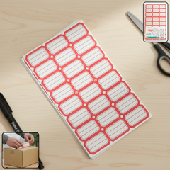 Label sticker sheets pack front view