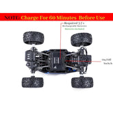 Rock Crawler Monster RC Truck climbing over rough rocks