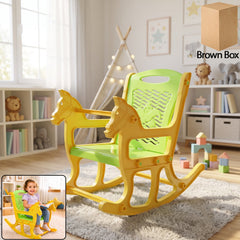 Kids plastic horse rocking chair, baby rocker seat with backrest (1 pc)
