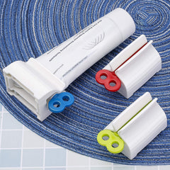 Tube squeezer placed on bathroom counter