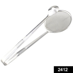 Stainless steel filter spoon with clip for frying