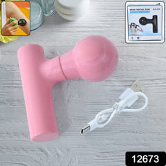 Black mini massager with charging cable