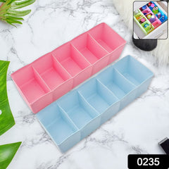 5 compartment storage organizer for socks and accessories