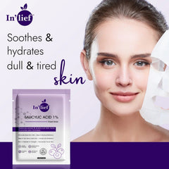 In'lief Salicylic Acid 1% Sheet Mask applied on face