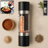 2-in-1 Stainless Steel Salt and Pepper Grinder front view