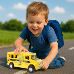 Funwoods Friction-Powered School Bus Toy - (1 Pc)