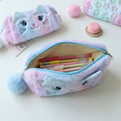 Kids Cute Cartoon Design Zipper Pouch (1 Pc, 25x12 Cm)