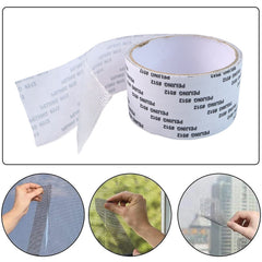 Close-up of fiberglass mesh repair tape