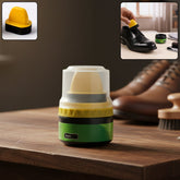 Black Shoe Polish Cream with Sponge Applicator Container