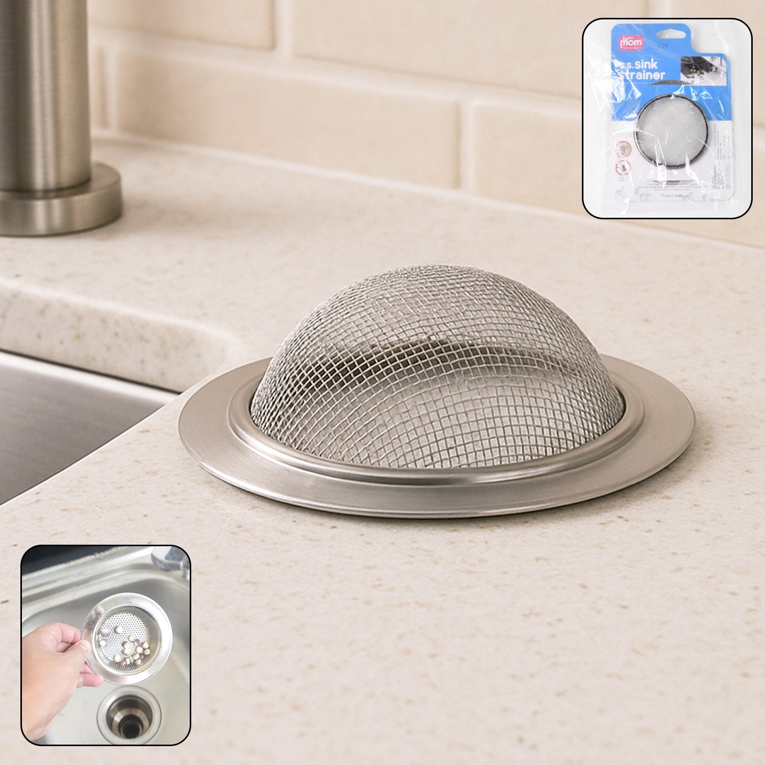 Supermom Stainless Steel Sink Strainer for Kitchen