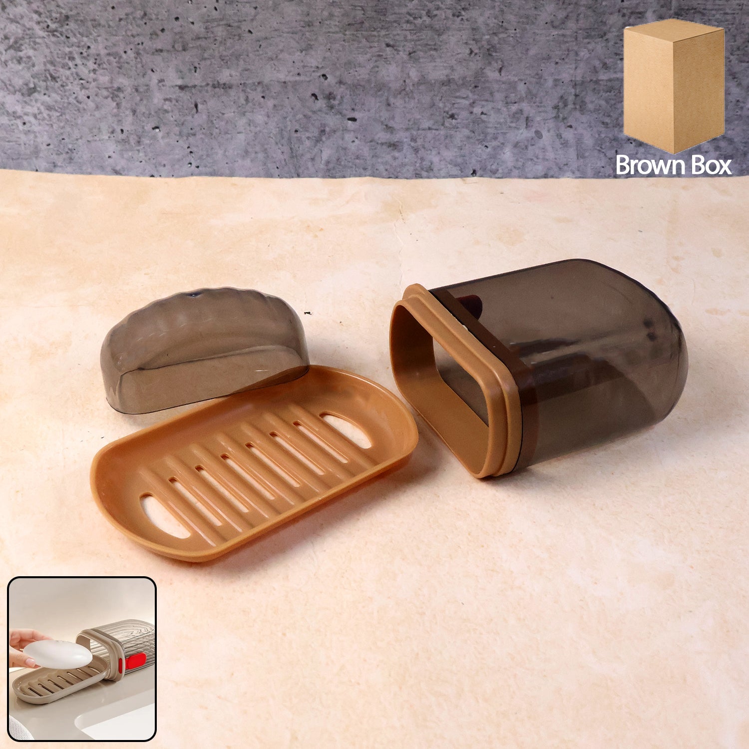 Premium Plastic Soap Box with Ventilated Drain Tray and Protective Cover