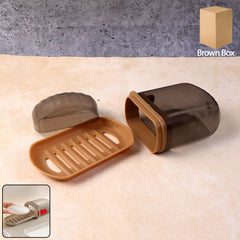 Premium Plastic Soap Box with Ventilated Drain Tray and Protective Cover