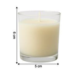Close-up of In'lief wax votive candle flame