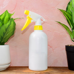 Close-up of floral spray bottle nozzle