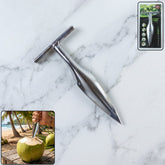Stainless Steel Coconut Breaker Tool with T-Handle
