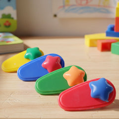 Colorful star shape hair clip set for everyday use