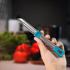 Steel peeler designed for vegetables and fruits