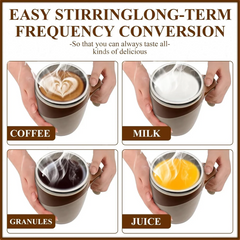 Interior view of the self-stirring coffee mug with magnetic stirrer