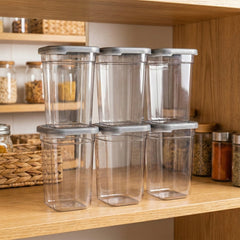 Plastic Multipurpose Kitchen Storage / fridge Container (1200 ML, 6 Pc)