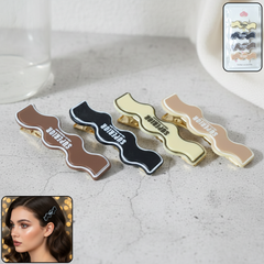 Premium curved fashion hair clip set