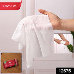 Expanded travel towel ready for use