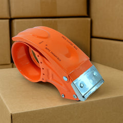 Handheld 50mm packing tape dispenser on white