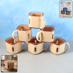 Premium Square Tea Cup Set 6-Piece