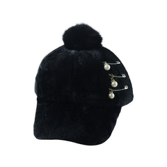 Winter fur cap styled on mannequin
