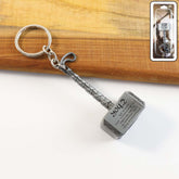 Big metal hammer-shaped alloy keychain