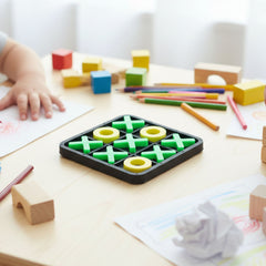 Close-up of Tic Tac Toe game pieces