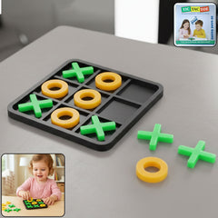 Classic Tic Tac Toe Game Board with interlocking X and O pieces