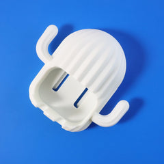Bathroom toothbrush organizer with self-adhesive mount