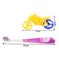 Panda toothbrush & bike toy set in gift packaging