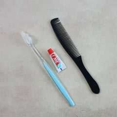 3-in-1 Travel Grooming Kit with Toothbrush, Toothpaste, and Comb