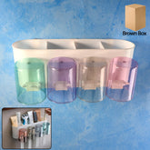 Plastic wall toothbrush holder