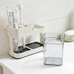 Multipurpose Toothbrush & Toothpaste Stand Holder (1 Set)