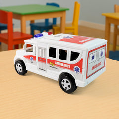 Funwoods ambulance toy displayed on flat surface