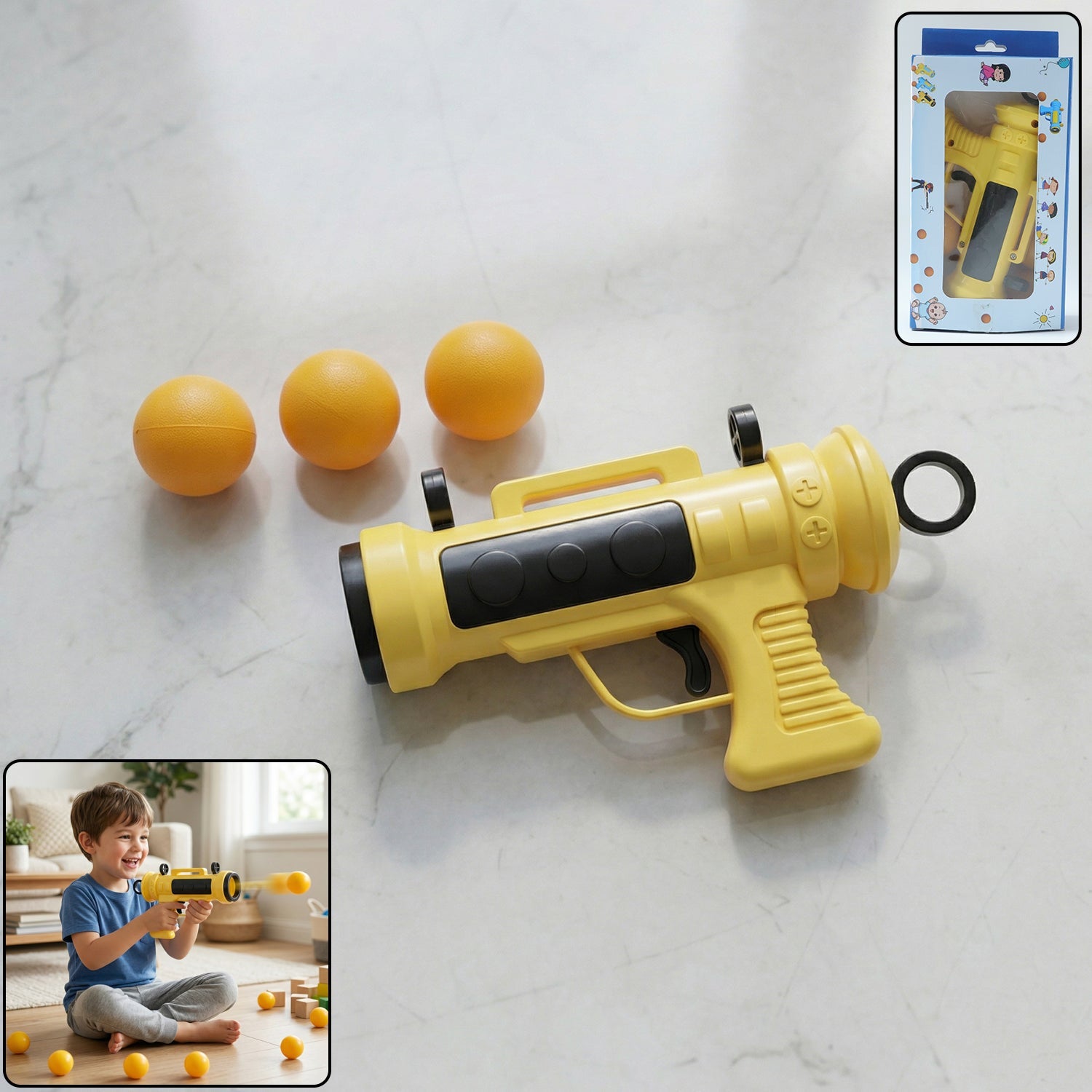 Target Titan ball shooter toy gun set with foam balls