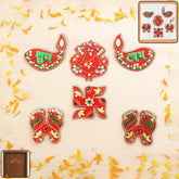 Traditional Decorative Shubh Labh Door Hanging set with Ganesh and Swastik symbols