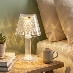 Cup Shape Crystal Table Lamp, Diwali (1 Pc)