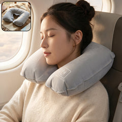 3-in-1 travel comfort kit with neck pillow, eye mask, and earplugs