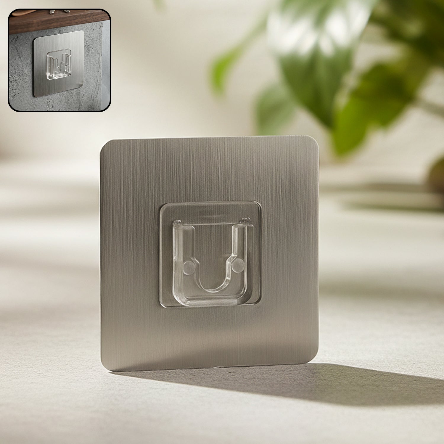 Self adhesive wall hook holder on wall