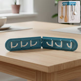 Foldable rotating wall-mounted hook rack with 6 hooks