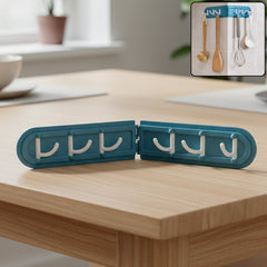Foldable rotating wall-mounted hook rack with 6 hooks