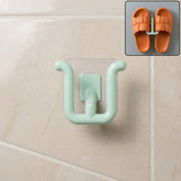 Multipurpose wall mounted slipper holder rack installed