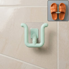 Multipurpose wall mounted slipper holder rack installed